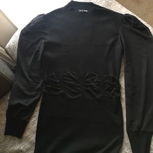 Fashion Nova Long Sleeve Black Medí Dress